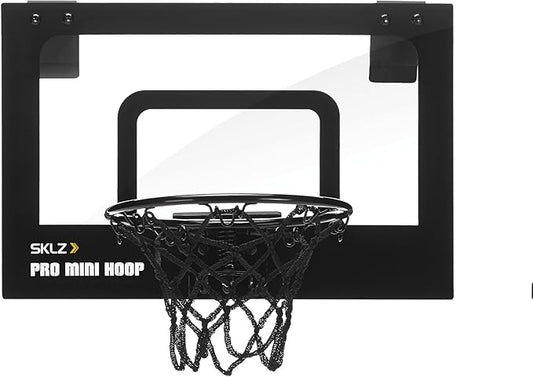 SKLZ Pro Mini Indoor Basketball Hoop - Over The Door – Portable - Great For Home, Dorms, Offices, and Gifts