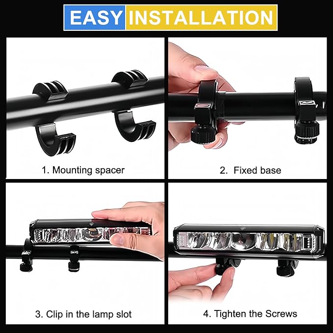 Bike Lights, 17 LED 4800 Lumen Bicycle Light with 4 Modes, 10000mAh USB Rechargeable Bike Light, Bike Headlight with Digital Power Display, Wide Beam Bike Lights for Night Riding