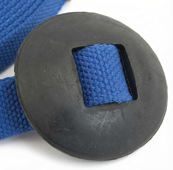 35' Flat Cotton Web Lunge Line with Bolt Snap & Rubber Stop - By Southwestern Equine (35', Sapphire)