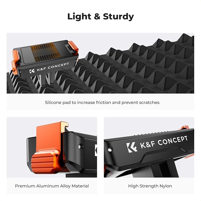 K&F CONCEPT 2 Pack Magnetic Quick Release Adapter Mount for DJI Osmo Action 5 Pro, Extension Base Bracket with 1/4" Adapter/Quick-Release Buckle for DJI Osmo Action 4/Action 3/Osmo 360 Accessories
