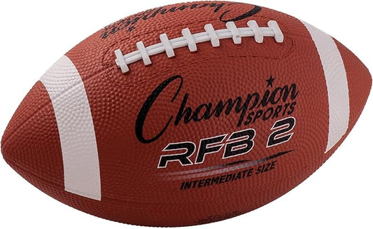 Champion Sportsラバーフットボール – 強化グリップ付き全天候型耐久フットボール – 裏庭での遊びとトレーニング – ピーウィーから公式サイズまで