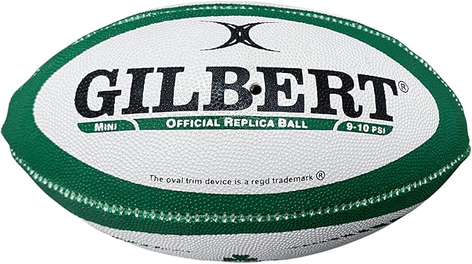 Gilbert Ireland Rugby Ball, Green, Mini, 1 Pack