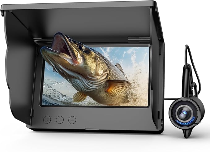 Eyoyo水中釣りカメラ 5000mAhバッテリー 赤外線ナイトビジョン IP68防水 ポータブル魚群探知機 アイスフィッシング、湖、ボート、カヤック釣りに対応