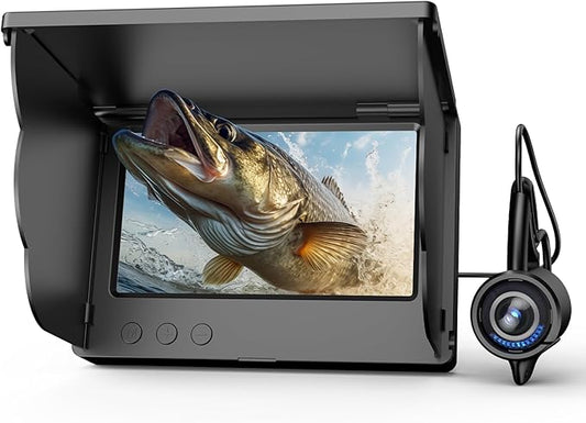 Eyoyo水中釣りカメラ 5000mAhバッテリー 赤外線ナイトビジョン IP68防水 ポータブル魚群探知機 アイスフィッシング、湖、ボート、カヤック釣りに対応