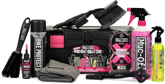 Muc Off Ultimate Bicycle Cleaning Kit - Must-Have Kit to Clean, Protect and Lube Your Bike - Includes Bike Cleaner, Bike Protect, Brushes and More