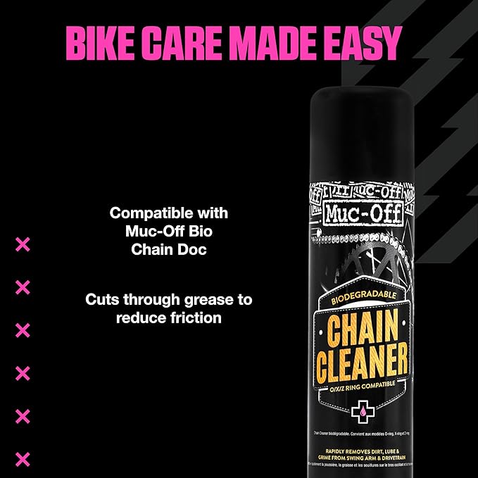 Muc-Off Motorcycle Chain Cleaner, 16.9 fl oz - Chain and Degreaser Spray for Cleaning - for On and Off-Road