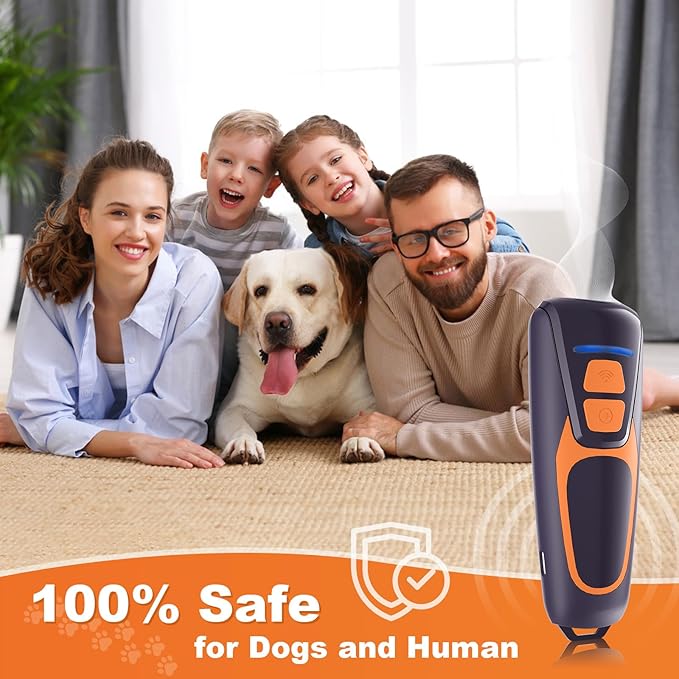 Dog Bark Deterrent Devices, Ultrasonic Anti Barking Device for Dogs, Up to 50FT Long Range Rechargeable Bark Control Safe for Dogs & Human Portable Indoor Outdoor (B0GTY9VT33, Black)