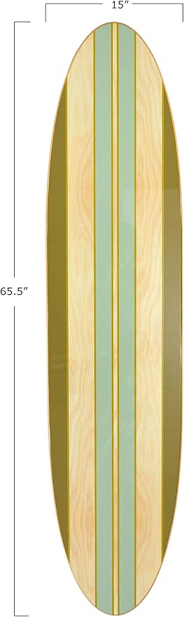 Creative Co-Op Surfboard Style Wood Wall Decor