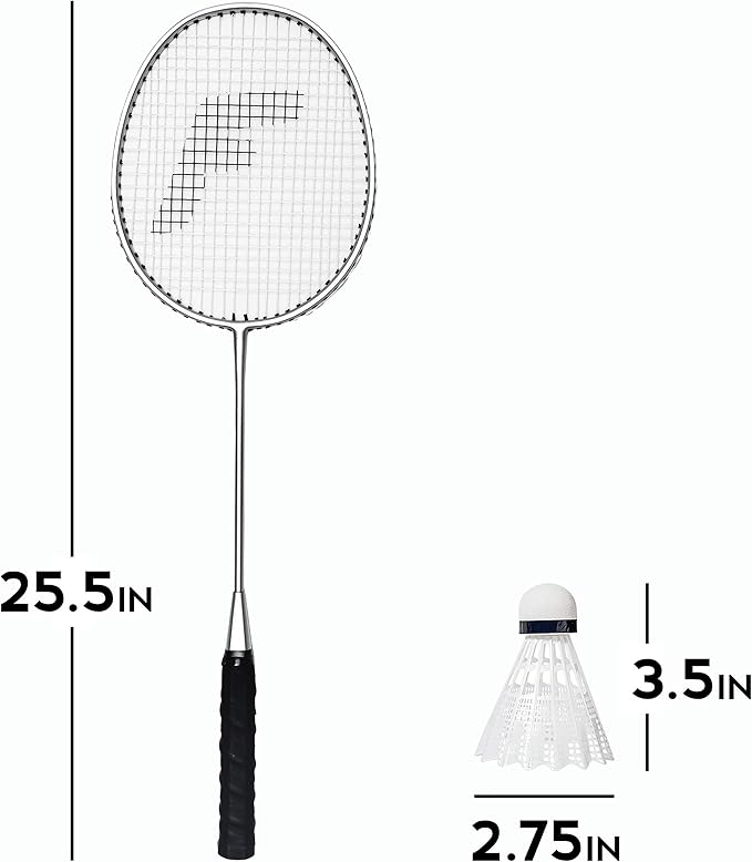 Franklin Sports バドミントンラケット + シャトルセット - 子供と大人用バドミントン用品交換品 - 2人用 - 4人用バドミントンラケットセット