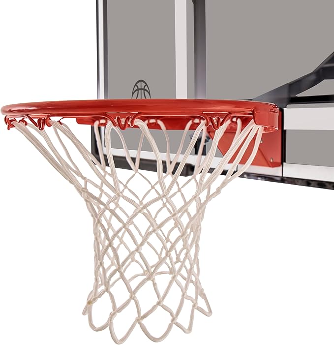 Silverback Height Adjustable In-Ground Basketball Hoop with Tempered Glass Backboard, Pro-Style Breakaway Rim & Backboard Pad
