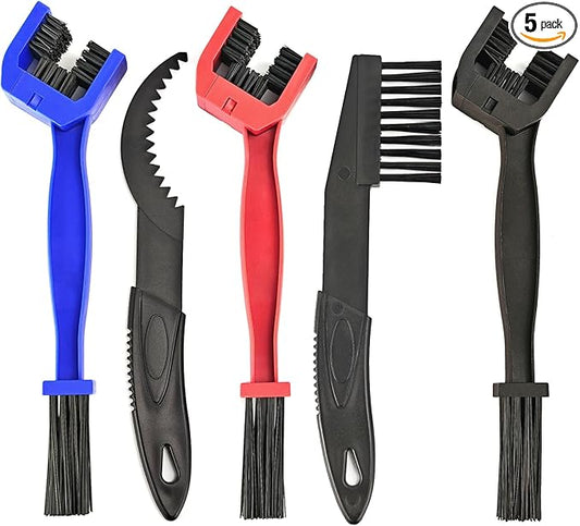 5PCS/Set Bike or Motorcycle Chain Washer, Cleaning Brush Bicycle Chain Cleaning Tool Set,Bike Chain Crankset Brush,Motorcycle Washer Cleaner Brush Tools