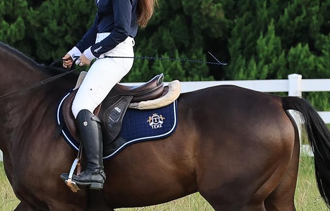 T TEKE 44" Twinkle Training Whips, Schooling Whip/Dressage Whip, Golf Handle, Reflex Shaft, and Integrated Popper