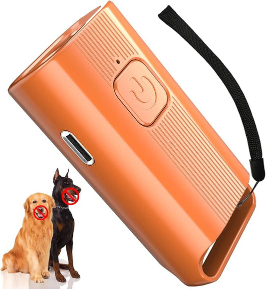 Mini Ultrasonic Dog Bark Deterrent Device - Stop Dog Barking Device for Own or Neighbor's Dog, Rechargeable Anti Barking Dog Trainer Portable Stop Barking Pet Training Tool
