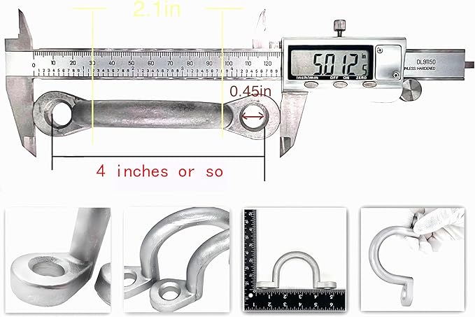 (4 Pack) Replace Trailer Tie Loop 2" I.D. Aluminum Bolt-On Lashing Rope Tie Down Ring Horse