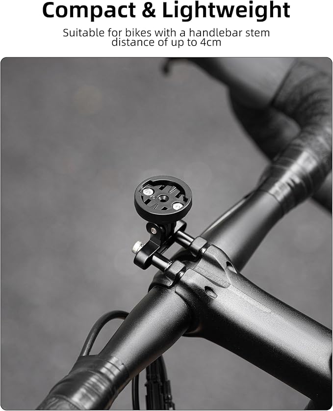 ROCKBROS Out-Front Bike Computer Mount - Aluminum Mini Mount Compatible with Garmin, Bryton, GoPro