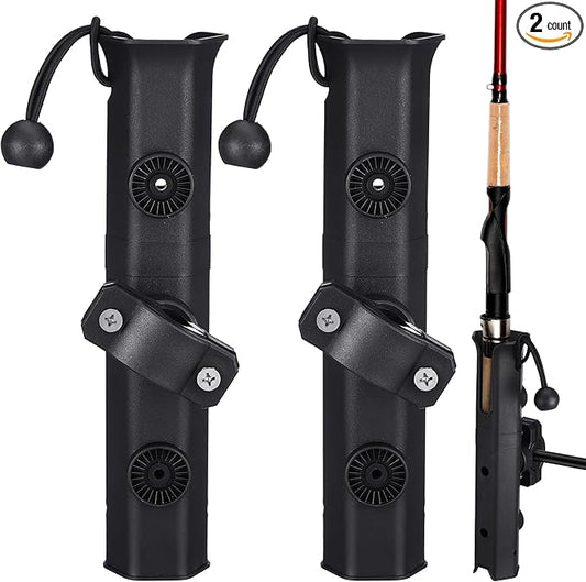 Pole Mount Fishing Rod Holders for Bike Rack Rotatable Fishing Chair Pole Holders with Clamp for Boat Bicycle Motorcycle Kayak Cart