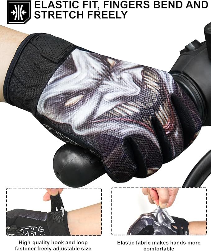 RIGWARL Motorcycle Gloves for Men Women Touchscreen, Lightweight Dirt Bike Glove Non-Slip, Skeleton Motorcycle Riding Glove