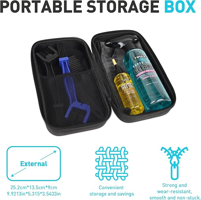 Bike Cleaner, 500ML - Fast-Action, Biodegradable Bicycle Cleaning Spray 120ml Chain Lube Brushes And Sponge 8 In 1 Bicycle Cleaning Kit Safe on All Surfaces and Suitable for All Types of Bike.