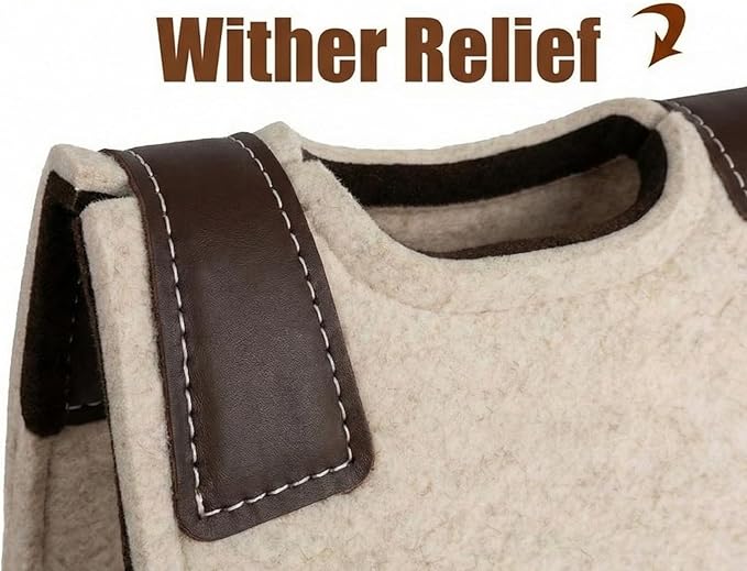 Southwestern Equine OrthoRide Made in USA Premium All Wool Build up, Saddle Pad Western, Classic Contour Saddle Pad, Ortho Pad Horse Saddle Pad, Saddle Blanket, 30x30 & 31x32