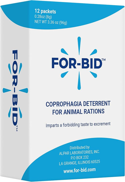For-Bid Stool Eating Deterrent for Dogs & Cats – Vet-Recommended Coprophagia Deterrent for Dogs for 50+ Years – Effective, Pet Safe, Helps Reduce Odors & Won't Alter Food Taste – Made in The USA