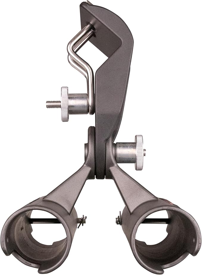 Heavy-Duty Bicycle Rod Holder, Universal Fit, Holds 2 Fishing Rods, Mounts to Seat Post - MTM103