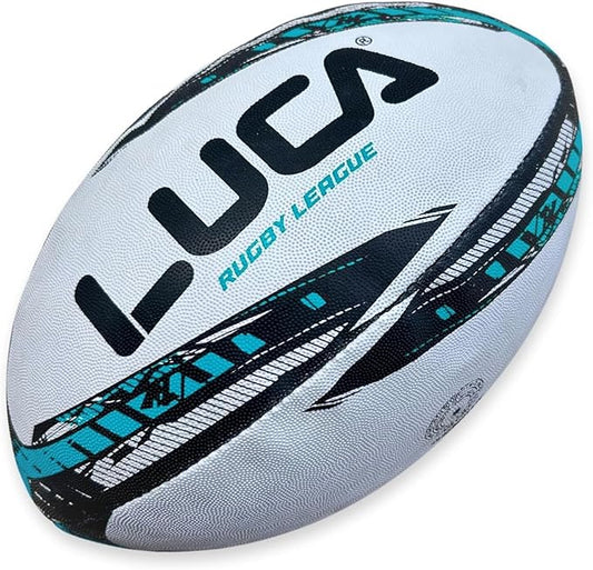 LUCA League Rugby Ball Size 4 & 5 | Hand Stitched, 3-Ply Durable Construction | Super Grip Texture | Training & Match Play Rugby Ball