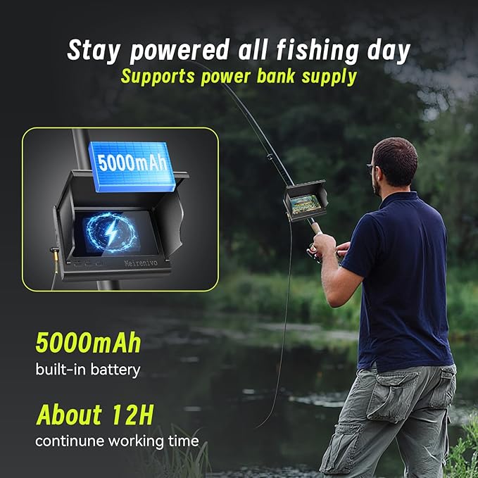 Camera for Fishing Underwater Fishing Camera with 100ft Cable,4.3 Inch IPS Display,Infrared Night Vision,220° Wide Angle IP67 Waterproof,1080P HD Imaging for Ice, River and Lake Boat Kayak Fishing