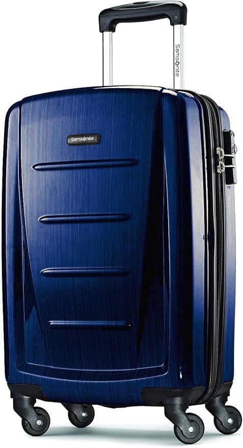 Samsonite Winfield 2 ハードサイド荷物 スピナーホイール付き、ネイビー、機内持ち込み20インチ