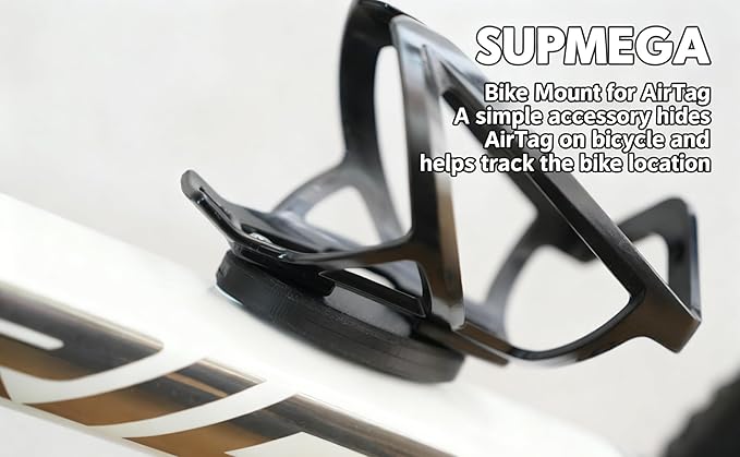 Bike airtag Holder Under Bike Water Bottle Holder Hidden GPS Tracker Case for Apple Airtag Anti-Theft air tag Tracker Under Bicycle Water Bottle cage for ebike Mountain Bicycle Right Angle