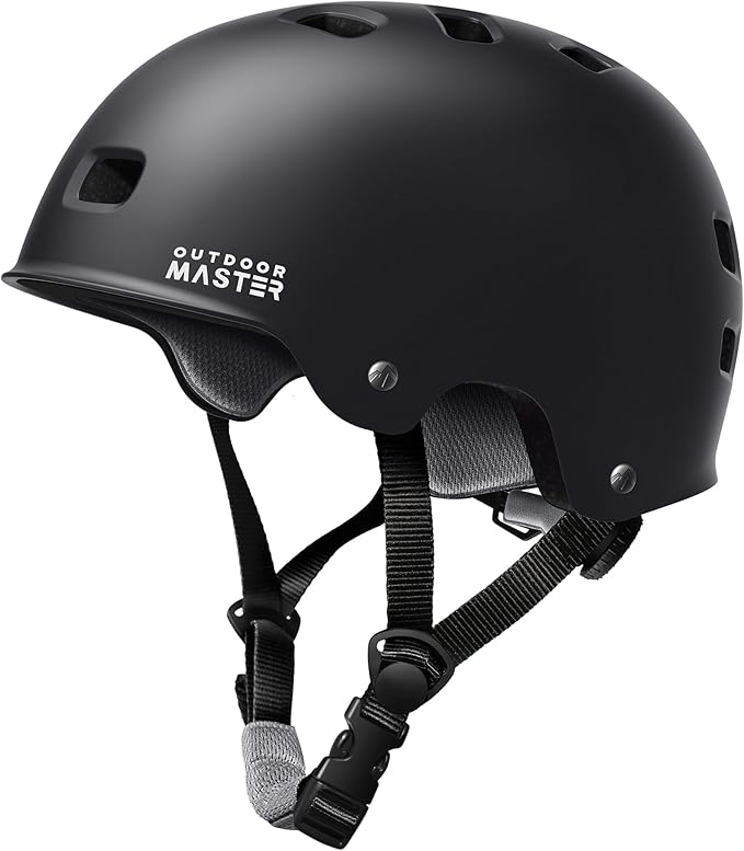 OutdoorMaster スケートボード サイクリング ヘルメット - 取り外し可能なインナー2枚 通気性 多用途 スポーツ スクーター ローラースケート インラインスケート ローラーブレード 子供 ユース 大人用