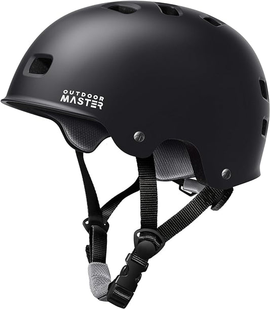 OutdoorMaster スケートボード サイクリング ヘルメット - 取り外し可能なインナー2枚 通気性 多用途 スポーツ スクーター ローラースケート インラインスケート ローラーブレード 子供 ユース 大人用
