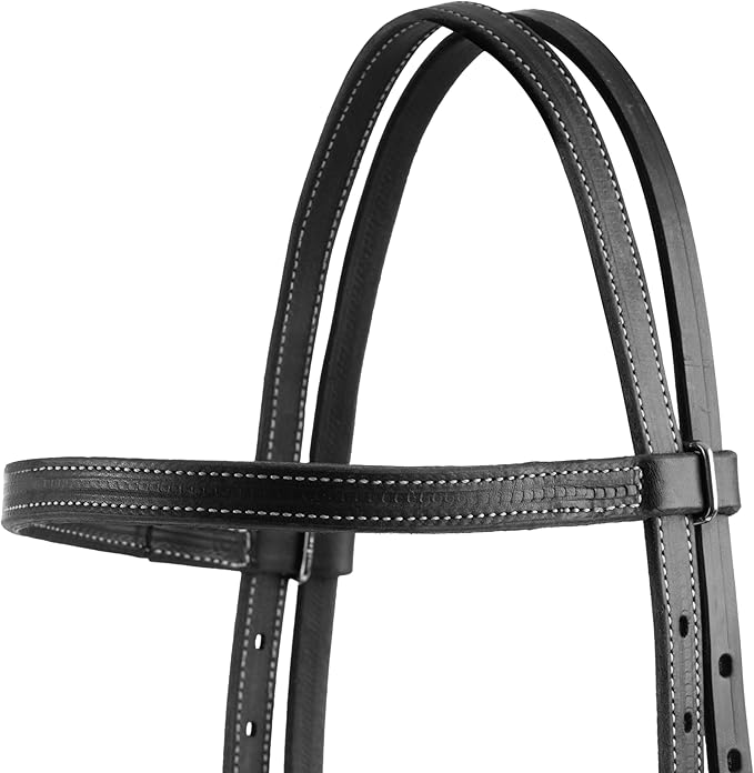 Weaver Leather Black Latigo Leather Headstall