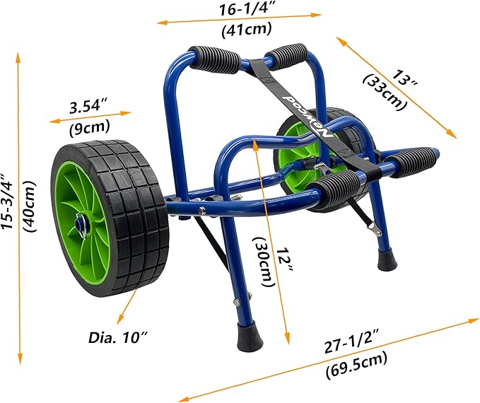 Newcod Kayak Cart, Kayak Dolly Cart for Carrying Kayak Canoe SUP Paddle Board