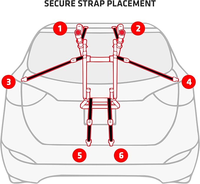 Allen Sports Deluxe Trunk Mount 3-Bike Carrier, Model 103DN-R, Black