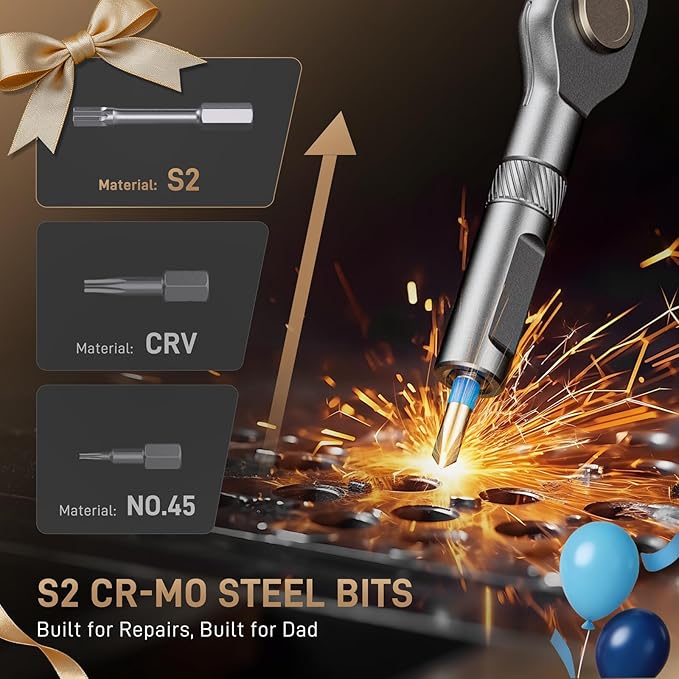 42-in-1 Magnetic Screwdriver Set, Screwdriver Set with Storage Case, Father’s Day Gifts for men, Cool Gadgets for Men, Ratcheting for Furniture, Computer, Bicycle, and DIY