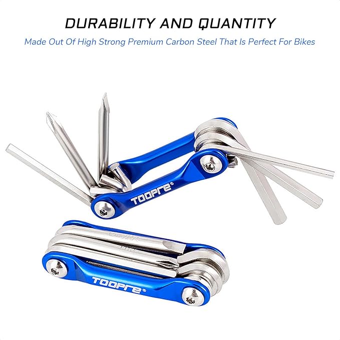 Bike Multi-Tool Mini Multitool Kit - 6 in 1 Lightweight Stainless Steel Tool With 3/4/5/6mm Hex Key and Phillips Screwdriver for Mountain Bicycle Road Bike MTB