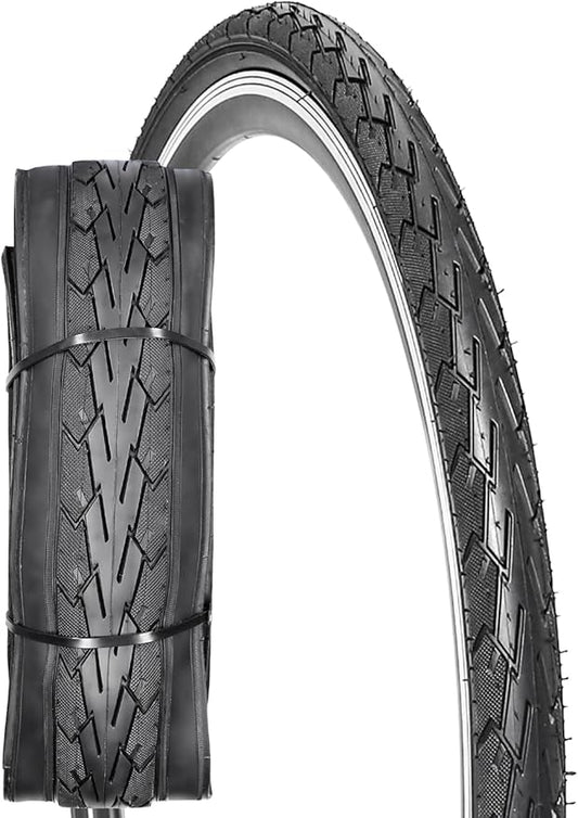 1 or 2 Pack 700X23C/25C/28C/35C Road Bike Tires with or Without 2 Inner Tubes Presta Valve and 2 levers for City Commuter Road Pavement Garden Trail Bike Tires
