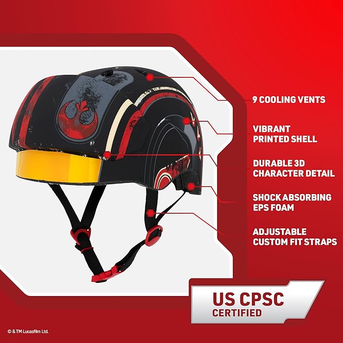 Bell Star Wars Child 3D Adjustable Multi-Sport Helmet (50–54 cm) Kids 5 and up
