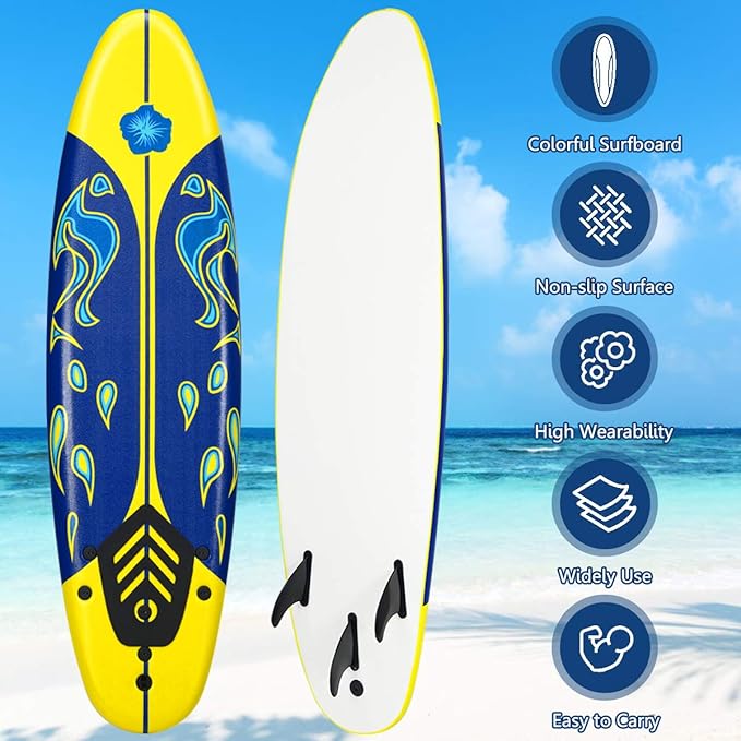GiantexHawaiiSurfboard-Red