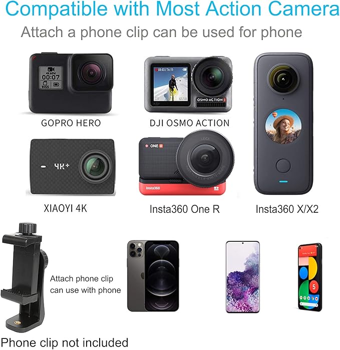 PellKing Magnet Camera Mount for GoPro 13/Insta360 X5/X4/X3,Heavy-Duty Metal Car Magnetic Camera Mount with 360 Degree Rotation Ball Head for Car,Compatible with GoPro Hero 13 12 11 Black 8/7/6/5,Etc