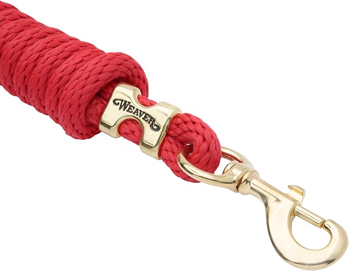 Weaver Equine Performance Lead Rope, Long Horse Lead Rope with Quick Halter Attachment, Soft Comfort Grip, Barn Horse Tack for Daily Use & Showing