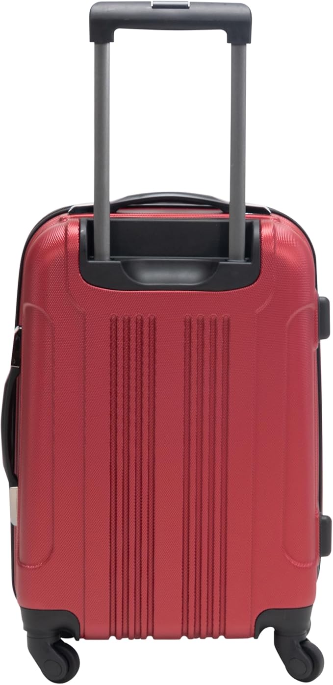 Kenneth Cole REACTION アウトオブバウンズ 軽量ハードシェル 4輪スピナー荷物 スカーレットレッド 2点セット (20インチ&28インチ)