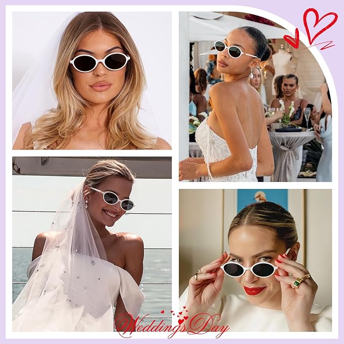 Retro Oval Sunglasses for Women Vintage 90s Y2K Trendy Designer Sun Glasses