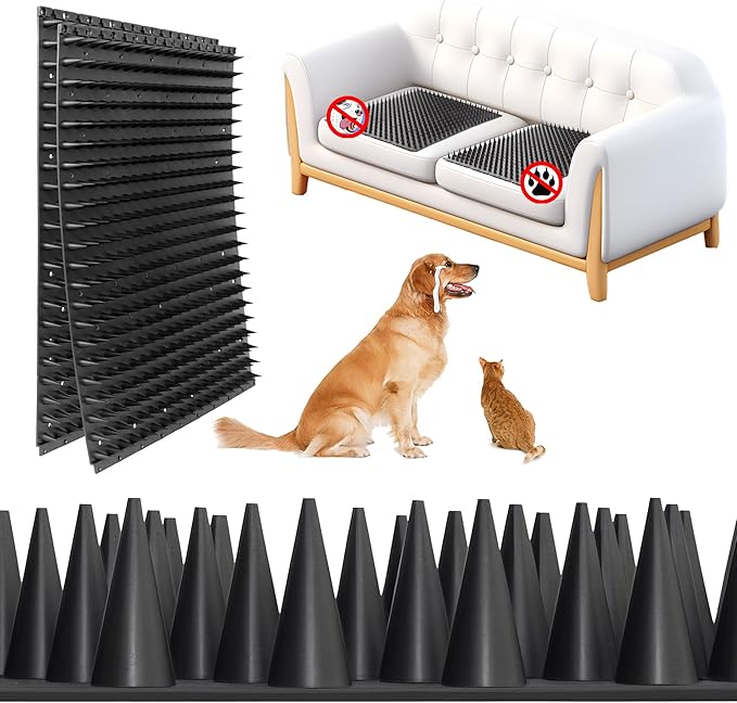 10 Pack Scat Mats for Dogs – Heavy Duty Solid PP Pet Deterrent Mats to Keep Dogs Off Couch & Furniture – Durable for Indoor & Outdoor Use