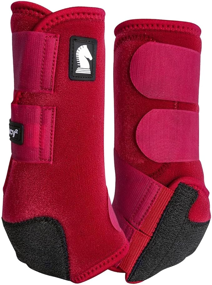 Classic Equine Legacy2 Support Boots, Front (Crimson, Large)