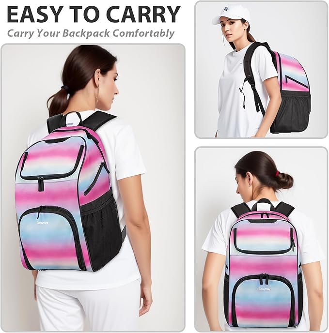 Bosynoy Bowling Backpack, Bowling Ball Bag Totes for Single Ball with Shoe Compartment & Foam Padded, Fits Shoes Up to US Mens Size 16, Grey