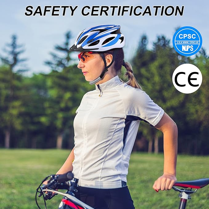 Zacro Adult Bike Helmet, Lightweight Bicycle Helmet with Removable Pads and Visor, CPSC Certified Safety Helmet for Men Women, Mountain Road Cycling Helmet for Adult