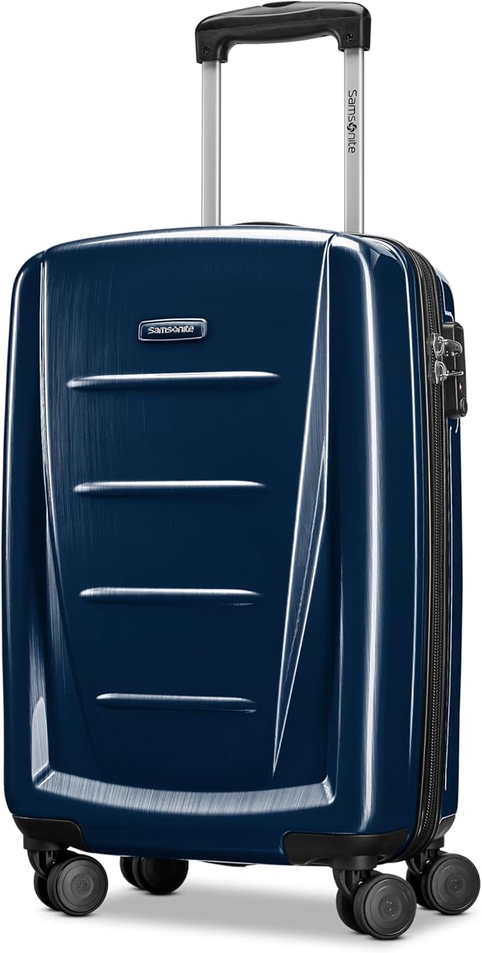 Samsonite Winfield 2 ハードサイド荷物 スピナーホイール付き、ネイビー、機内持ち込み20インチ