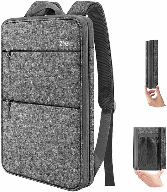 ZINZ Slim & Expandable Laptop Backpack 15 15.6 16 Inch Sleeve, Spill-Resistant Notebooks Bag Case for Most 14-16 Inch MacBooks Surface-Books Dell HP Lenovo Asus Computers,D01G01