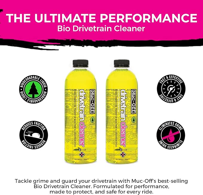 Muc-Off Bio Drivetrain Cleaner | Effective Biodegradable Bicycle Chain Cleaner and Degreaser Spray | Suitable for All Types of Bike